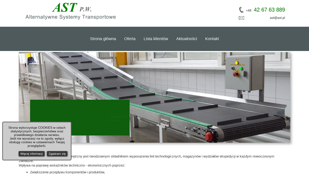 AST - przenośniki, taśmociągi, transportery cover