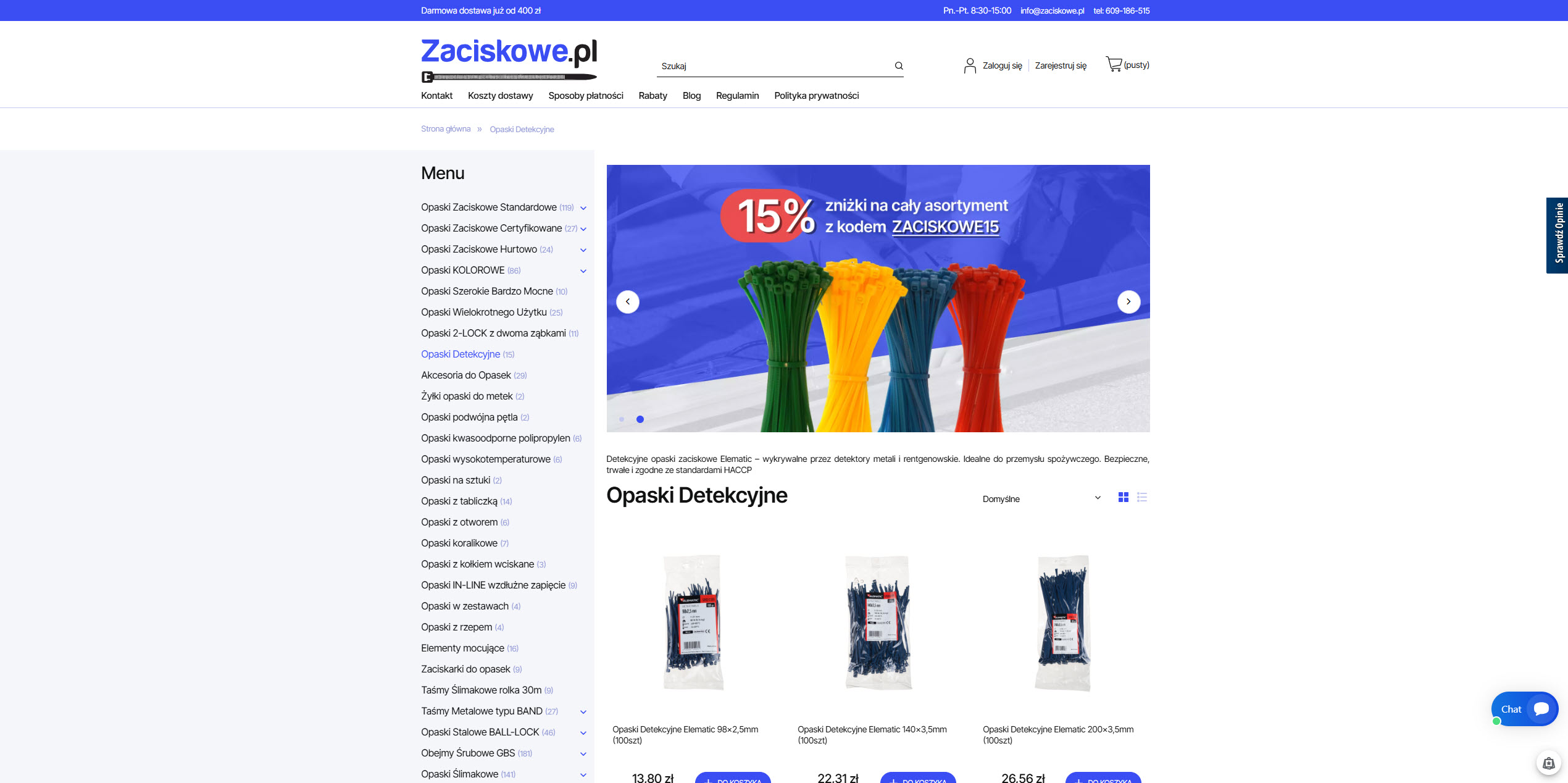 Jak dobrać opaski zaciskowe wykrywalne do branży spożywczej i farmaceutycznej?