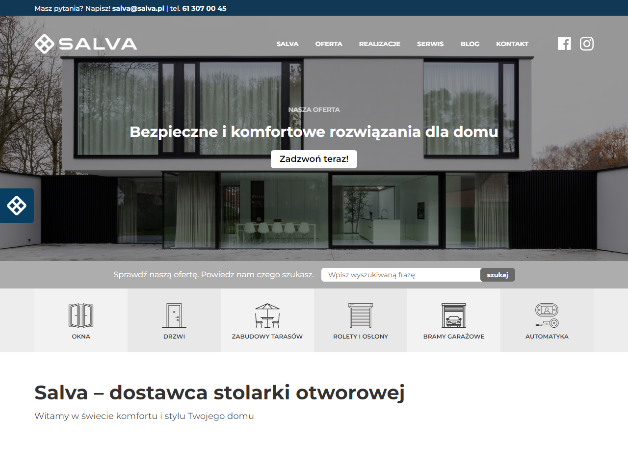 Salva - dostawca stolarki otworowej cover