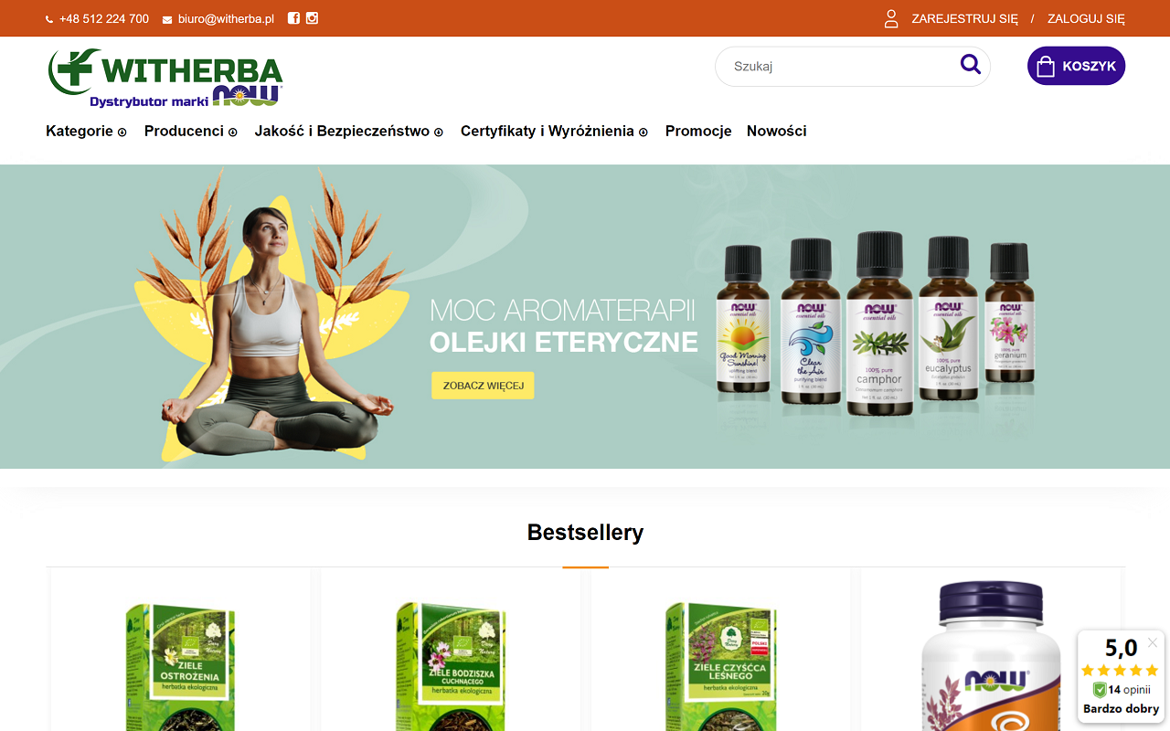 Dystrybutor Now Foods - WIT-HERBA cover