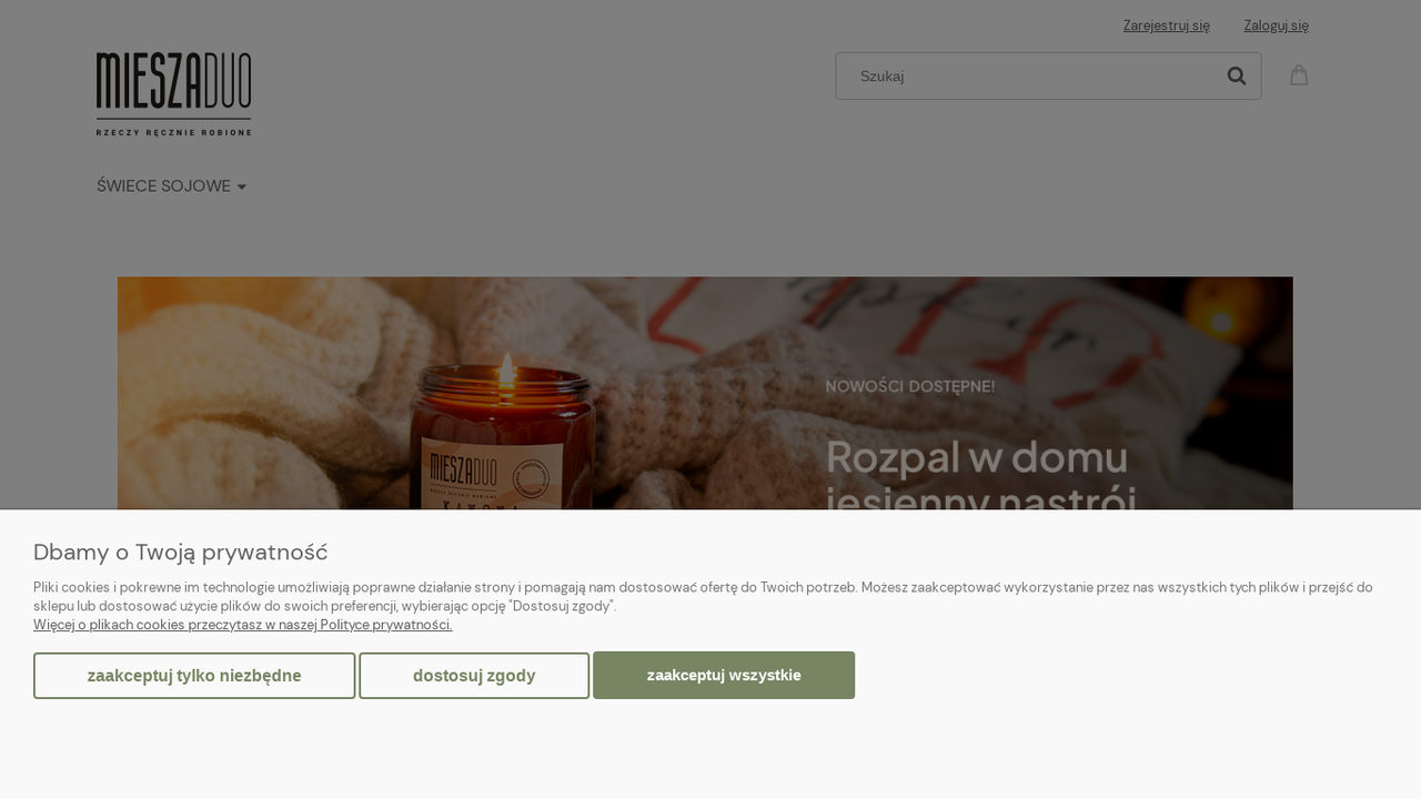 Świece sojowe handmade, ręcznie robione | Sklep internetowy MIESZADUO cover