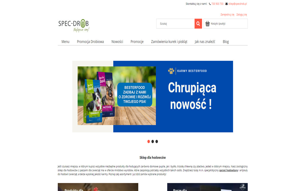 Spec-Drob - sklep dla hodowców cover